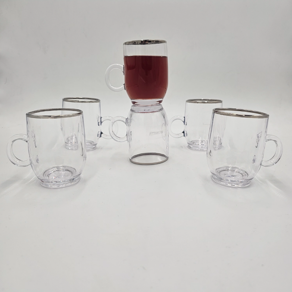 لیوان چایی خوری بلینک مکس لب نقره ای