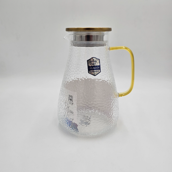 پارچ پیرکس دسته طلایی