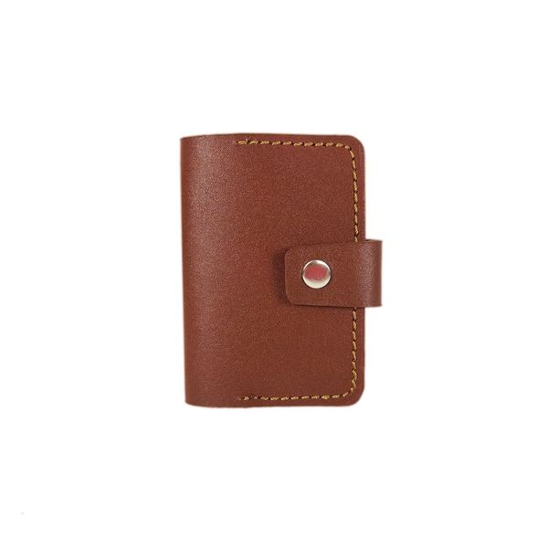 کیف جاکارتی مردانه چرم طبیعی دکمه دار J-102G