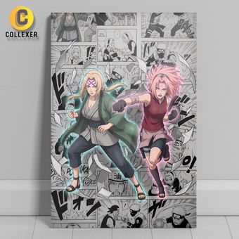 متال پوستر انیمه ناروتو طرح سوناده و ساکورا (Tsunade and Sakura) Naruto - کد 01