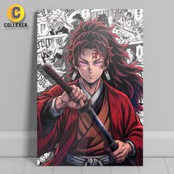 متال پوستر انیمه شیطان کش طرح کوکوشیبو (Kokushibo) Demon Slayer - کد 05