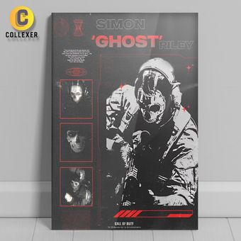 متال پوستر گیمینگ بازی کال اف دیوتی طرح گوست (Ghost) Call of Duty - کد 06