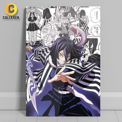 متال پوستر انیمه شیطان کش طرح اوبانای ایگورو (Obanai Iguro) Demon Slayer - کد 02