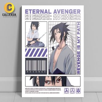 متال پوستر انیمه ناروتو طرح ساسکه اوچیها (Sasuke Uchiha) Naruto - کد 01