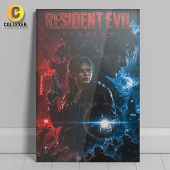 متال پوستر گیمینگ بازی رزیدنت اویل 9 رکوییم (Resident Evil 9 Requiem) - کد 01