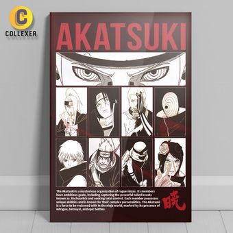 متال پوستر انیمه ناروتو طرح آکاتسوکی (Akatsuki) Naruto - کد 02
