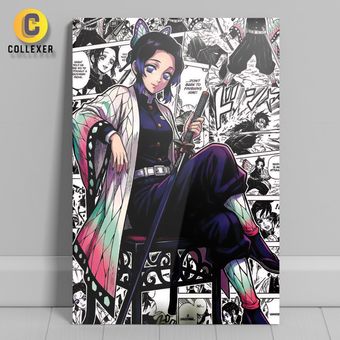 متال پوستر انیمه شیطان کش طرح شینوبو کوچو (Shinobu Kocho) Demon Slayer - کد 04