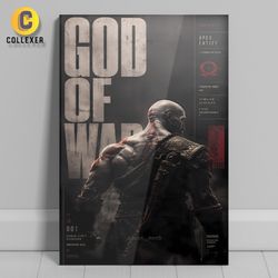 متال پوستر گیمینگ بازی گاد اف وار خدای جنگ طرح کریتوس (Kratos) God Of War - کد 09