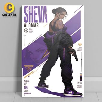 متال پوستر گیمینگ بازی رزیدنت ایول طرح شیوا آلومار (Sheva Alomar) Resident Evil - کد 01