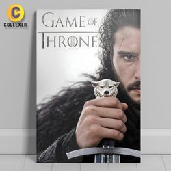 متال پوستر سریال بازی تاج و تخت طرح جان اسنو (Jon Snow) Game of Thrones - کد 03