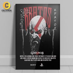 متال پوستر گیمینگ بازی گاد اف وار خدای جنگ طرح کریتوس (Kratos) God Of War - کد 03