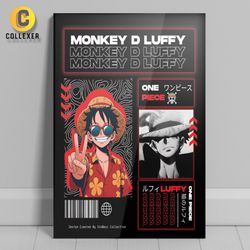 متال پوستر انیمه وان پیس طرح مانکی دی لوفی (Monkey D. Luffy) One Piece - کد 18