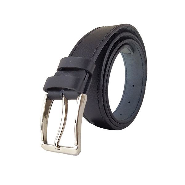 کمربند چرم طبیعی مردانه تک لایه گاومیش با سگک زبانه دار KB35M2