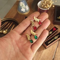 گوشواره میخی مرغ مینا