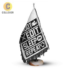 پرچم رومیزی طرح برنامه نویس (Programmer) کد 02 - ریشه تک (رنگ انتخابی) مخمل پایه سنگی