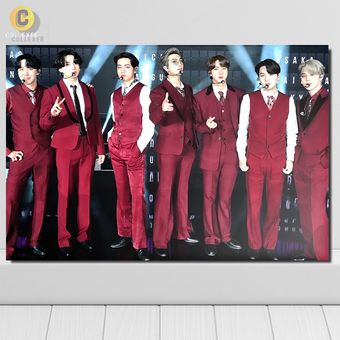 متال پوستر طرح گروه بی تی اس (BTS) - کد 02