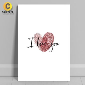 متال پوستر عاشقانه طرح دوستت دارم (I Love You) - کد 02