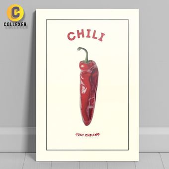 متال پوستر وینتیج طرح فلفل چیلی (Chilli) Vintage - کد 02