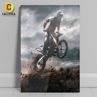 متال پوستر موتور سیکلت‌ها طرح موتور سوار - کد 02