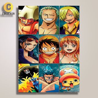 استیکر پک 9 تکه انیمه وان پیس (One Piece) - کد 02