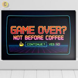 متال پوستر کافه ای طرح کافه گیم - کد 02