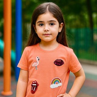 تیشرت دخترانه پولکی polak