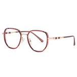 فریم عینک طبی چند ضلعی زنانه مدل ُTRZC829 C42-P81 Transparent Red