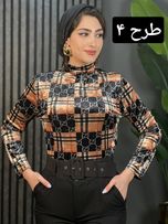 بلوز مخمل یقه شل کد 1617