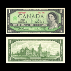 اسکناس 1 دلار کانادا - جفت - سوپر بانکی