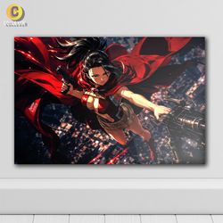 متال پوستر انیمه آکادمی قهرمان من طرح مومو یائویوروزو (Momo Yaoyorozu) My Hero Academia - کد 02