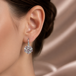 گوشواره جواهری مدل شکوفه یاسی