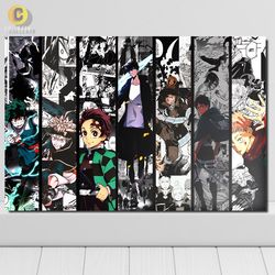 متال پوستر شخصیت های محبوب انیمه ای - کد 03