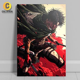 متال پوستر انیمه اتک آن تایتان طرح لیوای آکرمن (Levi Ackerman) Attack On Titan - کد 01