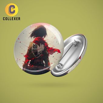 پیکسل انیمه اتک آن تایتان طرح میکاسا آکرمن (Mikasa Ackerman) Attack On Titan سنجاقی و مگنتی - کد 03