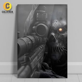 متال پوستر گیمینگ بازی کال اف دیوتی طرح گوست (Ghost) Call of Duty - کد 03