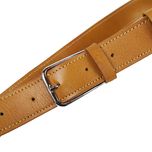 کمربند چرم طبیعی مردانه تک لایه گاومیش با سگک زبانه دار KB35M2