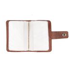 کیف جاکارتی مردانه چرم طبیعی دکمه دار J-102G