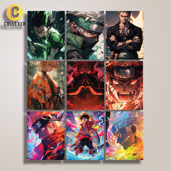 استیکر پک 9 تکه شخصیت‌های محبوب انیمه - کد 03