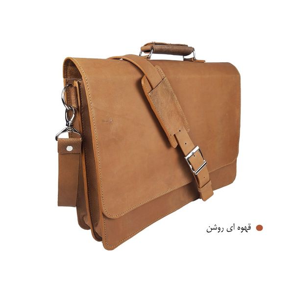 کیف اداری چرم طبیعی طرح هورس کد E-102