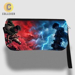 کیف دستی و جامدادی انیمه اتک آن تایتان طرح لیوای آکرمن (Levi Ackerman) Attack On Titan - کد 04