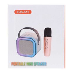 اسپیکر بی سیم مدل ZQS-K12 - آبی (دو میکروفون)