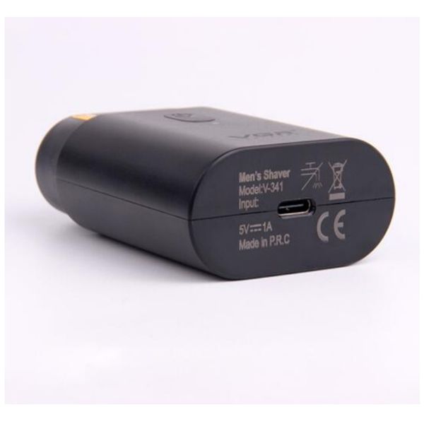 ماشین اصلاح موی صورت وی جی ار مدل 341، طراحی ارگونومیک، منبع انرژی با باتری، تکنولوژی اصلاح به صورت برش چرخشی، مدت زمان شارژ 60