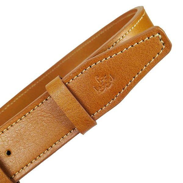 کمربند چرم طبیعی مردانه تک لایه گاومیش با سگک زبانه دار KB35M2