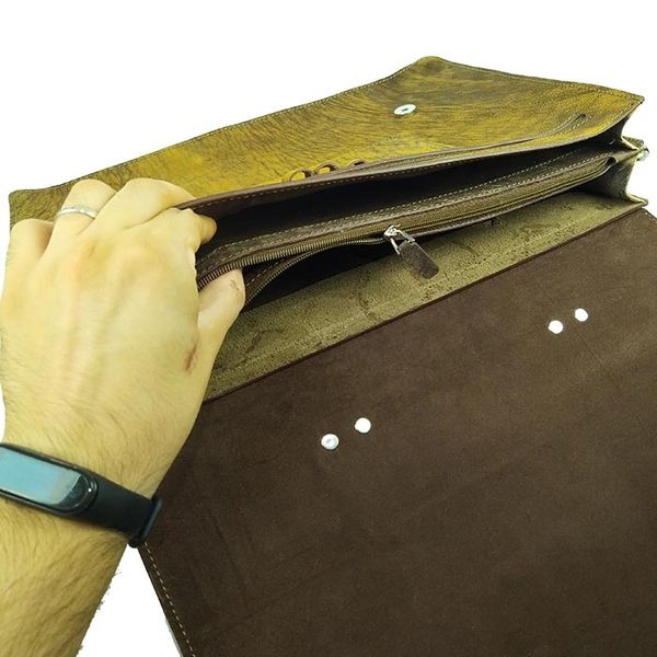 کیف اداری چرم طبیعی طرح هورس کد E-102