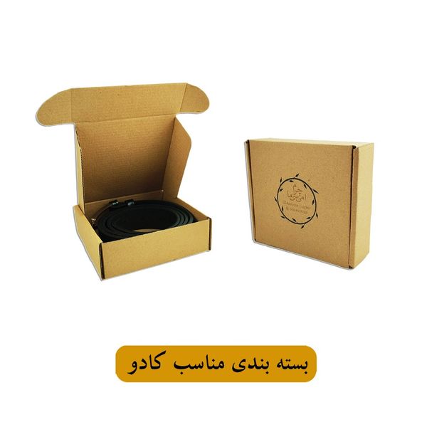 کمربند چرم طبیعی مردانه تک لایه گاوی با سگک پلاکی KG35PA2
