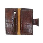 کیف پول مردانه چرم طبیعی طرح کروکدیل P-110