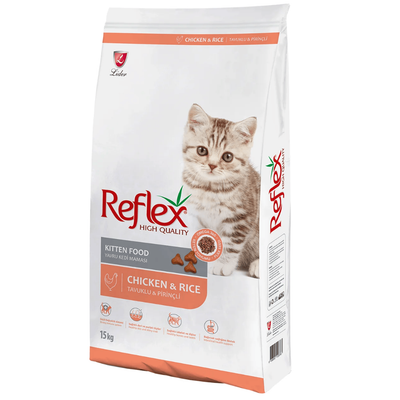 غذای خشک بچه گربه رفلکس با طعم مرغ و برنج هر کیلو(در بسته‌های زوتوپیا) / Reflex Kitten dry food with chicken & rice flavor