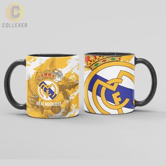 ماگ طرح تیم رئال مادرید (Real Madrid) کد 05 (معمولی ، مشکی ، حرارتی)