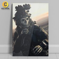 متال پوستر گیمینگ بازی کال اف دیوتی طرح گوست (Ghost) Call of Duty - کد 05