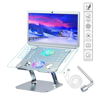 پایه و فن خنک کننده لپ تاپ گیمینگ RGB دار آلمینیومی مدل LS-V4.0